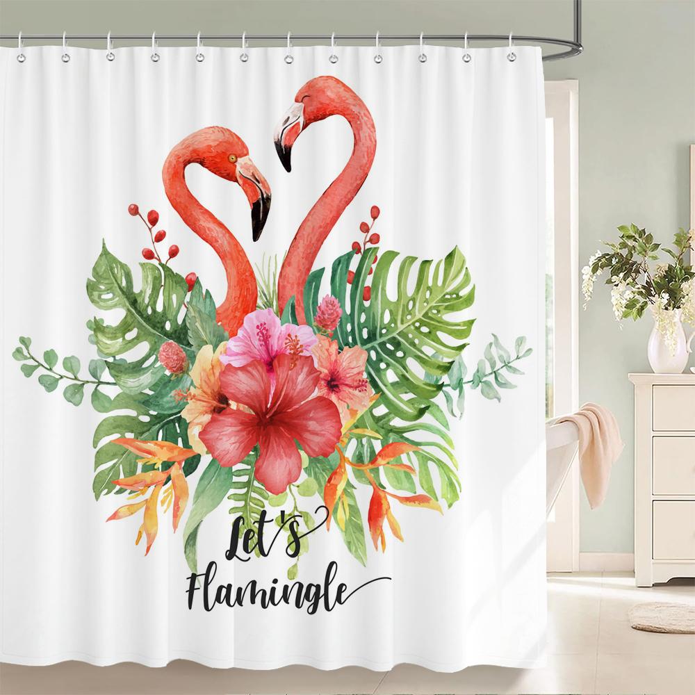 High Quality Small Fresh Flowers Fabric Shower Curtain Waterproof Floral Bath Curtains For Bathroom Decorate With 12 Hooks