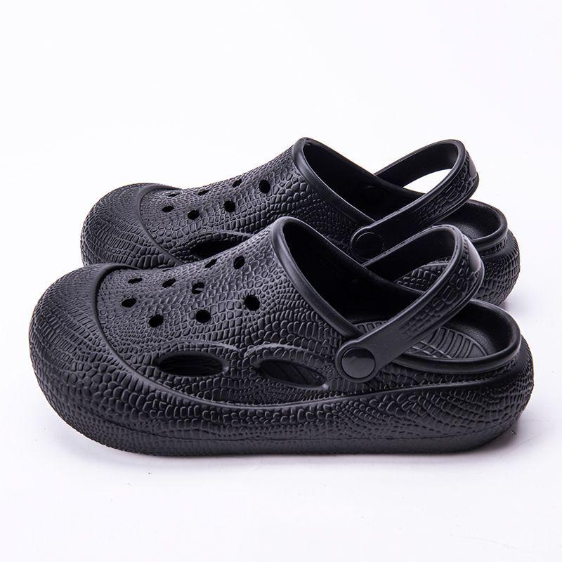 

Hole shoes men s new summer wear sports breathable non-slip beach shoes thick-soled driving bag head slippers men 36/37 [Standard Size]