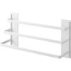 Tower Magnetic Towel Rack for Washing Machines, 3-Row, White, Approx. W42 X D11.6 X H18cm, Towel Rack with Hooks, Easy Installation, Product