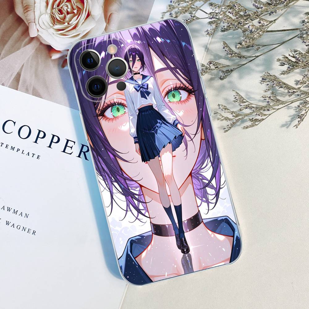 Chainsaw Man The Movie Reze Arc Phone Case For iPhone 17 16 15 14 13 11 12 Pro Max 16 Plus Transparent