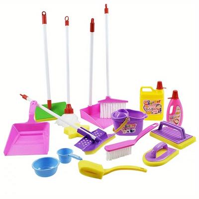 16-teiliges Reinigungs- und Hygiene-Spielzeugset für Kinder – Simulations-Reinigungswerkzeuge