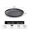 A5 Melamine Black Frosted Round Dinner Plate
