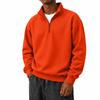 Men's Stand Collar Quarter-Zip Long Sleeve Pullover Sweatshirt Casual Loose Fit for Everyday Wear