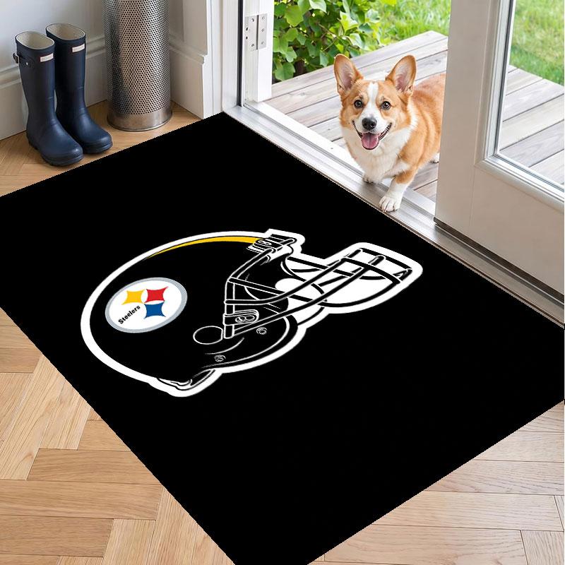 Soft Floor Carpet Pittsburgh Steelers Pattern Area Rug Decorative Mat For Home Room Decoration