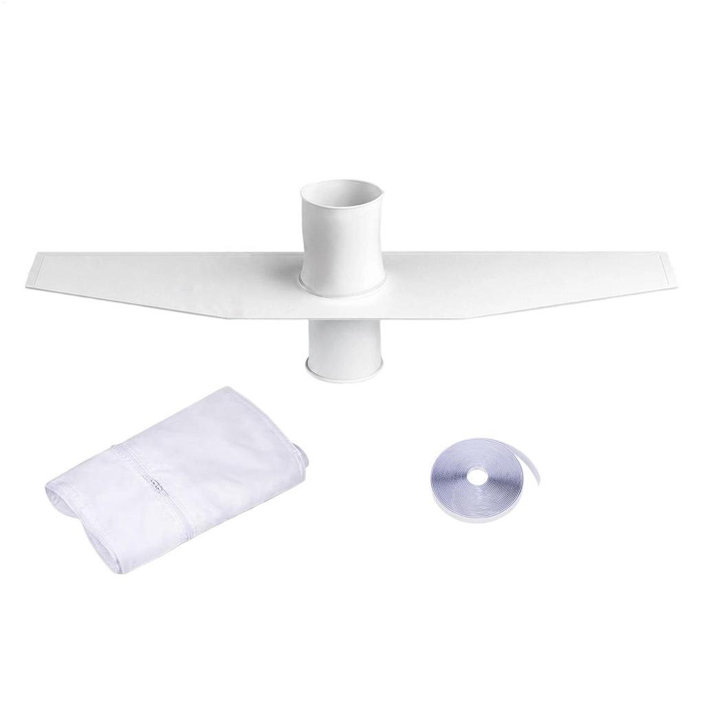 Portable AC Window Vent Kit Waterproof Zipper Opening Insulation Panel Portable AC Unit Window Kit for Indoor Home Kitchen