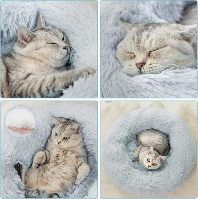 Effizientes USB-beheizbares Haustierbett mit abnehmbarem Kissen, weiche Plüschmatte für Hunde, Katzen, komfortabler Schlaf für drinnen
