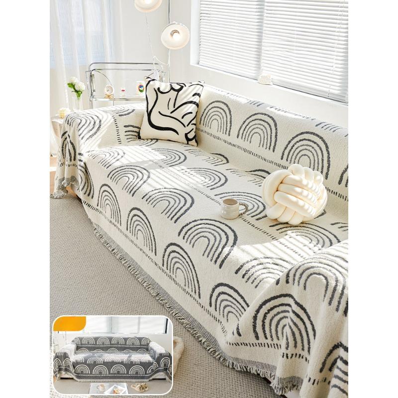 Thick Wool Yarn Sofa Cover Cloth Autumn and Winter Plush Sofa Cushion Simple Sofa Towel Universal Cover Full Cover Blanket