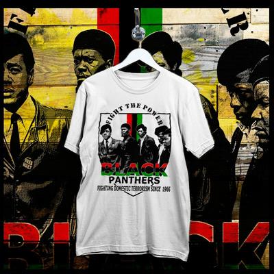Black History Month T-Shirt Huey P Newton Panthers Party Black Pride XL weiß