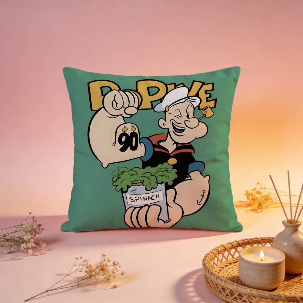 Stylish PPopeye the Sailorful Cushion Cover Comfortable Durable Pillow Cover MultiScene for Home Office Car Sofa