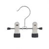 12 PCS Adjustable Shoe Rack Pants Folder Boot Hanger Holder Travel Laundry Hook Hanging Clip Portable Black & Silver