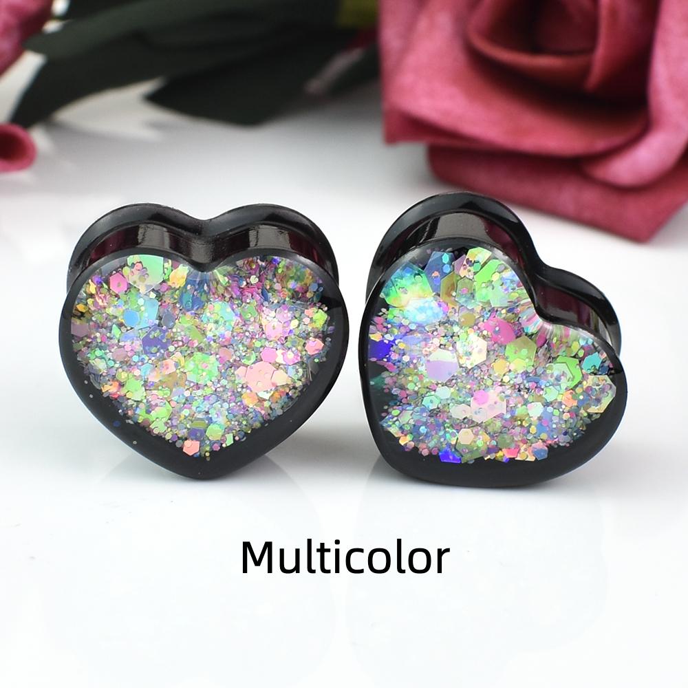 6–30 mm süße Herz-Ohrmessgeräte, Tunnel und Plugs, Ohrdehner, Expander, Körperschmuck für Damen und Herren