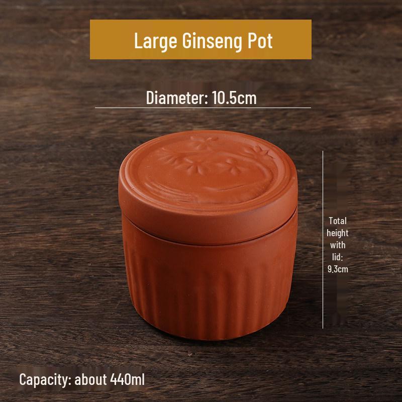 Purple Clay Double-Boiler Stew Pot with Lid - Chinese Retro Health Pot for Stews, Soups, and Steamed Eggs.