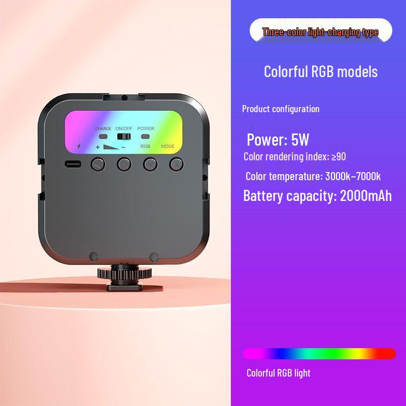 Mini LED Fill Light for Photography & Vlog - Portable DSLR Camera Colored Atmosphere Light