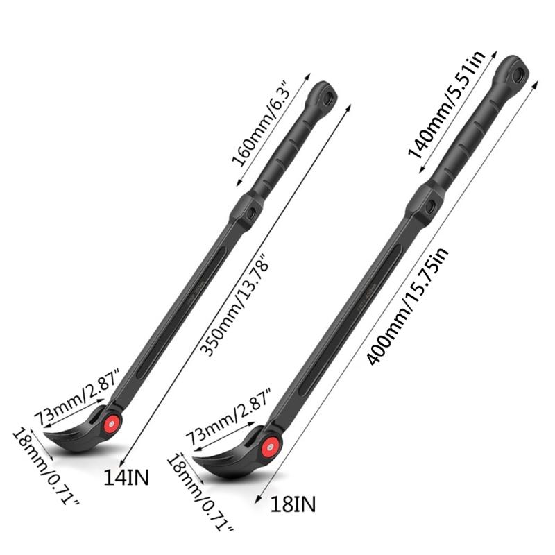 Adjustable Long Tire Pry Bar Tire Replacement Tool Car Pry Bar Heavy Duty Pry Bar Removal Hand Tool 14/18inch