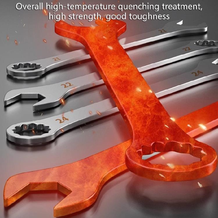 Portable Twin Head Wrench Spanner Crafted for Narrow Environment Rustproof Stainless Steel Confined Spaces Various Fixes