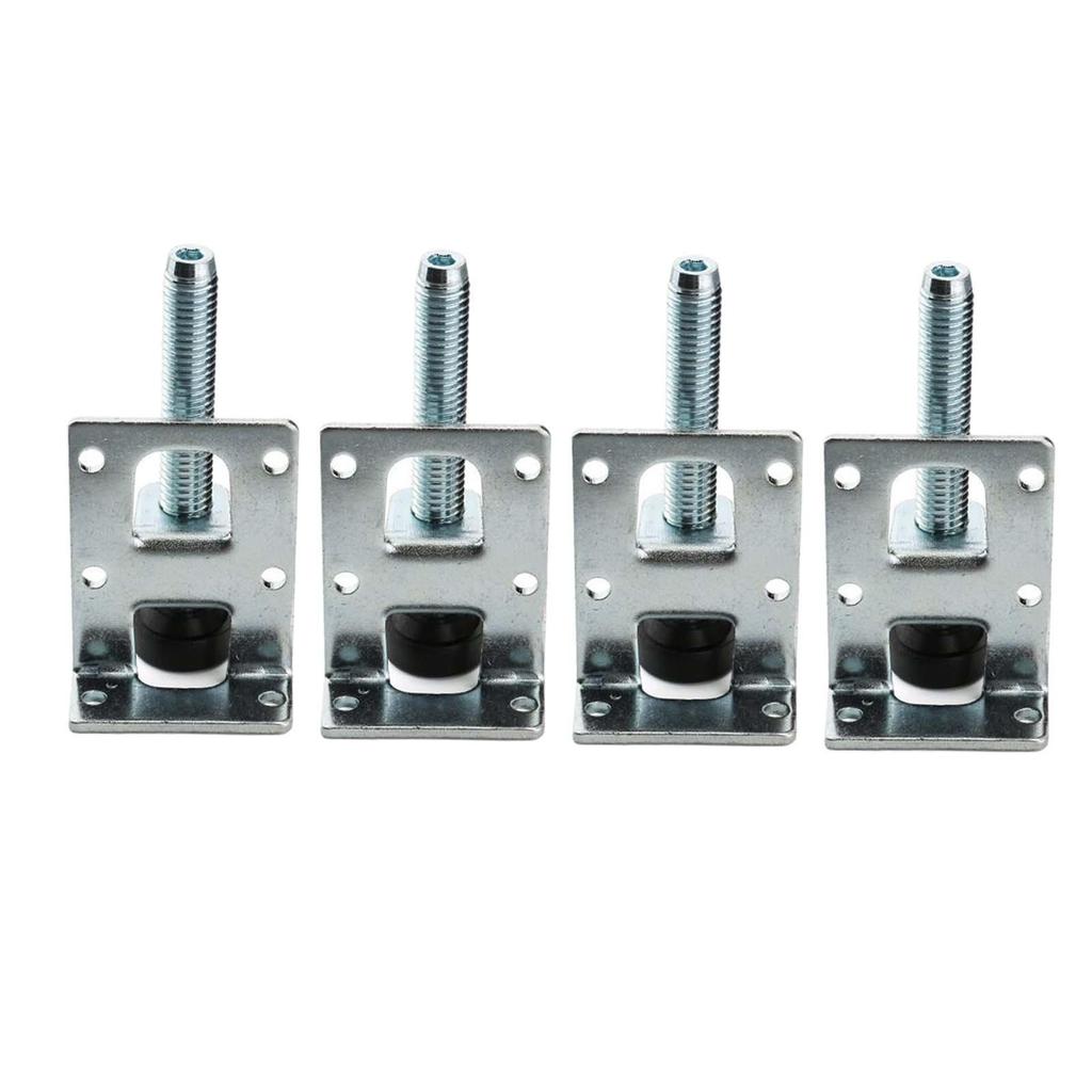 4 Pieces Table Leg Leveler Elevate Bracket Adjustable Furnishing Risers Leveler Feet for Bedroom Bed Couch Living Room Desk