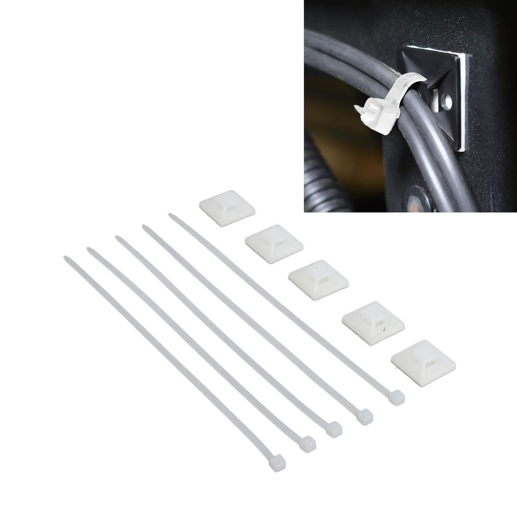 200Pcs Nylon High Temperature Resistant Strong Nylon Self Locking Cable with Mounts for Cable Fence