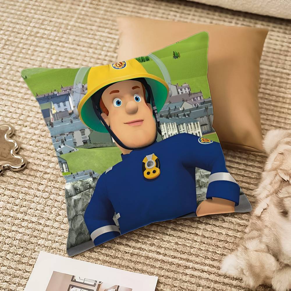 Niedlicher Anime F-Feuerwehrmann S-Sam Kissenbezug Hausstaubmilbenabweisend Unsichtbarer Reißverschluss Sofa Bett
