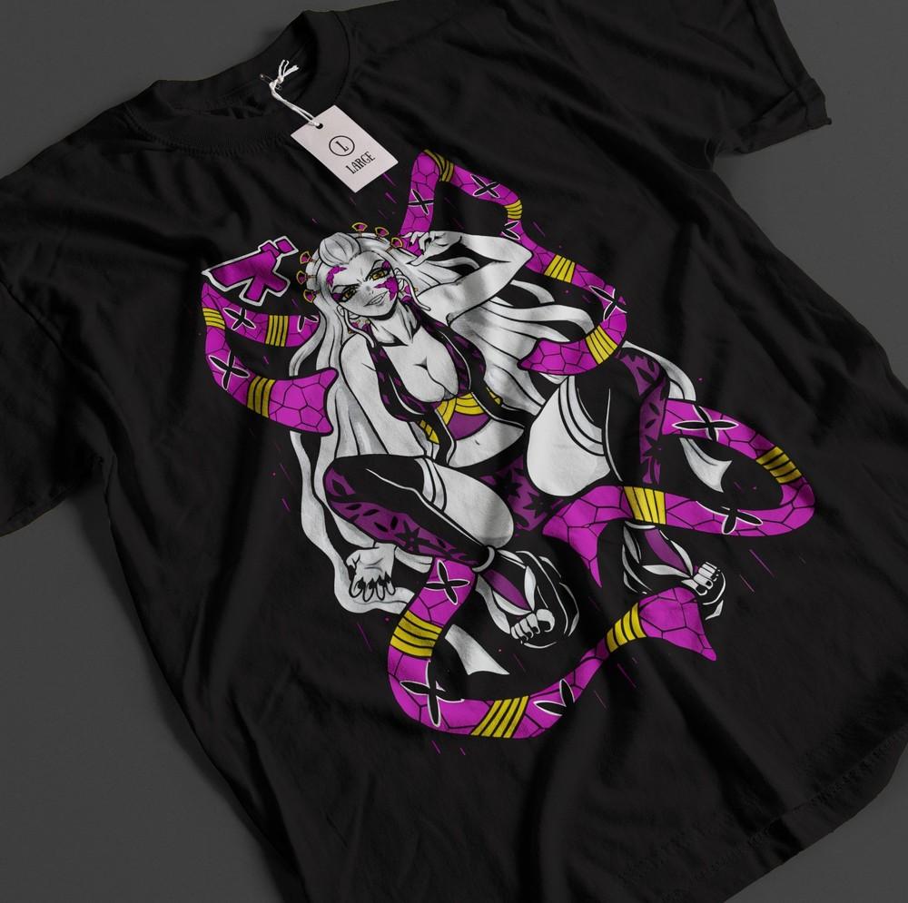 

Demon Slayer Shirt Daki Upper Moon 6 T-Shirt Tanjiro Kimetsu No Yaiba Muzan Tee S
