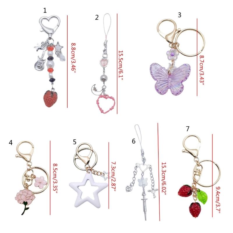 Trend Keychain Ornament Decoration for Bags Phones Sweet Cool Girl Decorations