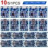 1-20 Stück 1A 18650 Lithium-Batterie-Schutzplatine Typ-c/Micro/Mini-USB-Lademodul TP4056 Mit Schutz Eine Platine Modul