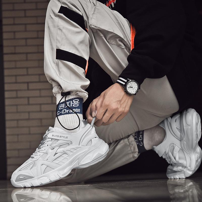 Autumn and summer stars with the same trendy brand couple retro dad shoes versatile student thick-soled heightening casual sports shoes