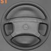 Hand Stitched Non-slip Car Steering Wheel Cover for BMW E34 E32 525i 530i 535i 540i 740i 750i 328i Convertible 1982-1997