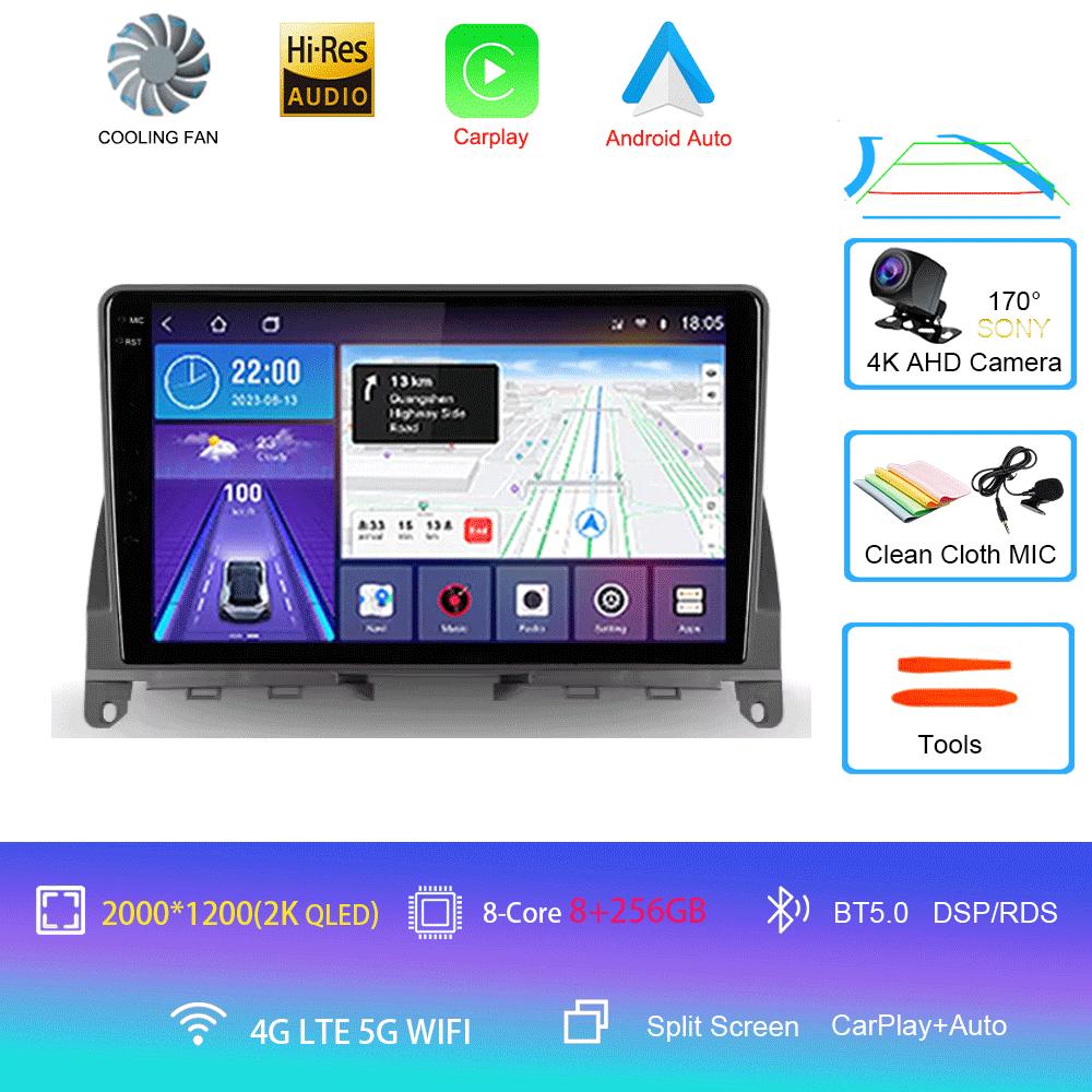 Android 14 For Mercedes Benz C Class 3 W204 S204 2006 - 2011 Car Radio Multimedia Video Player Navigation Stereo GPS No 2din 2 D