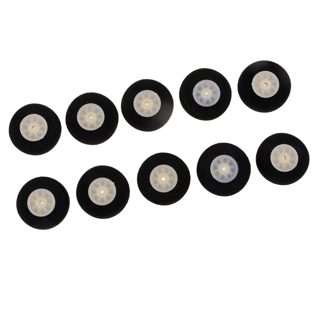 10 Pcs. Black Sponge Wheels Wheel Spare Part For RC ,