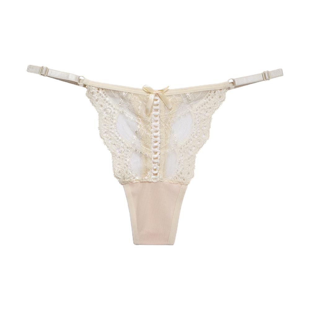 Thin Strap Underwear for Women Transparent Mesh Lace Briefs Fashion Lace Thong  Lady