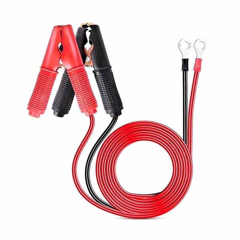 Car 30AMP Battery Inverter Wire Power Transfer Cable Battery Alligator Clip Ring Terminal Hole Size Connector Charge Cable
