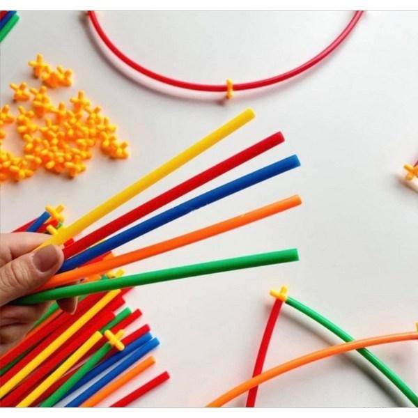 Игрушечный соломенный блок Attic 300 соломинок + 200 соединительных блоков Корейские — фото 5