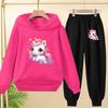 Kids Clothes Cute Unicorn Print Hoodie Sportswear Coat+Pants 2P Boy Girl Toddler 3-12Y Leisure Top Fashion Sunshine Charming Set