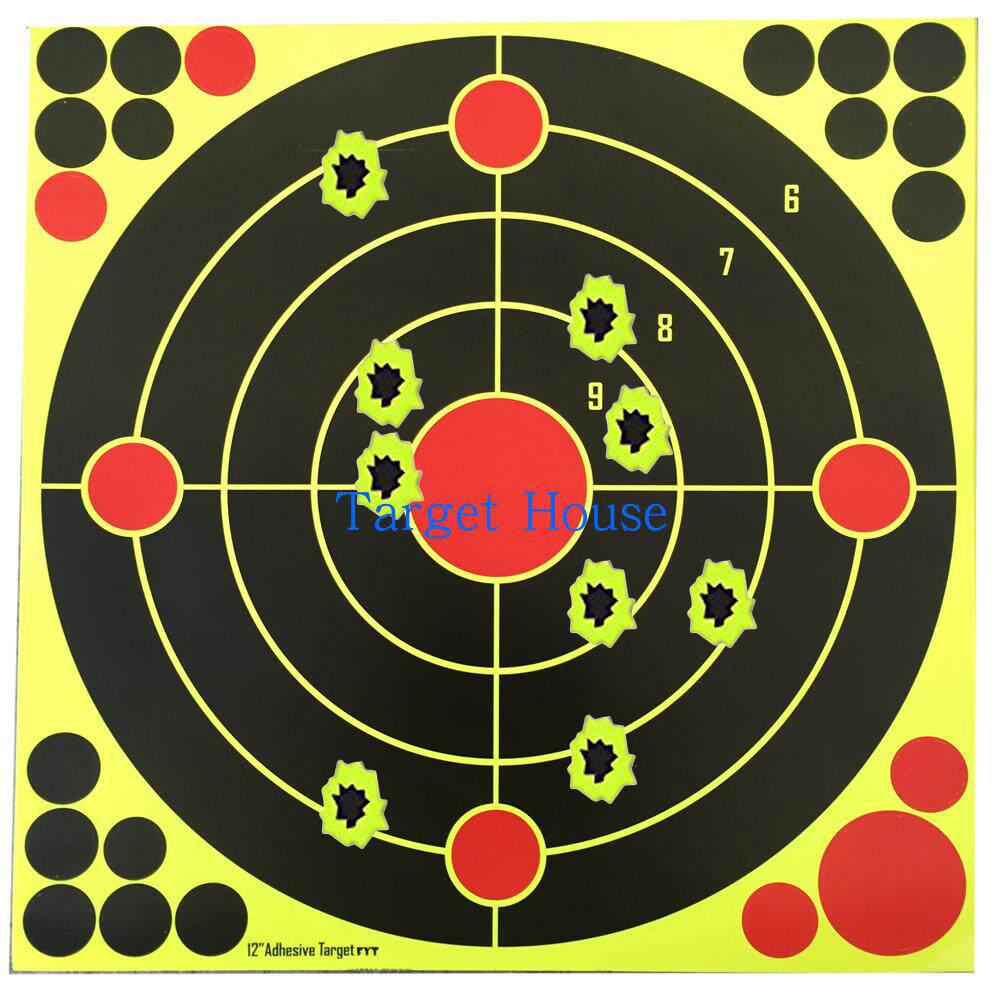 30 Color-Changing Adhesive Shooting Targets - 12-Inch, 31 Sheets