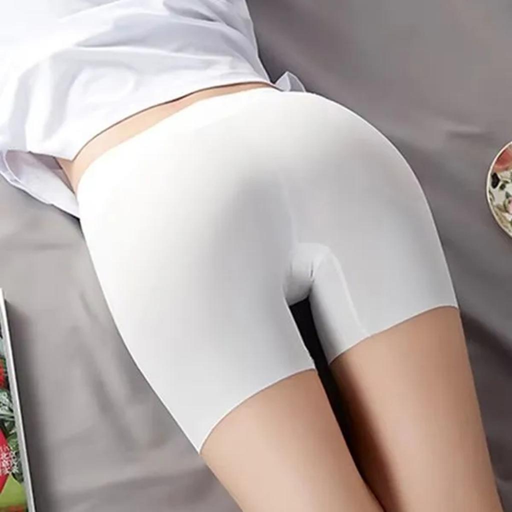Exposure Safety Shorts, High Waisted Leggings, Control Women's Underwear,, Seamless Ice Silk Shorts.