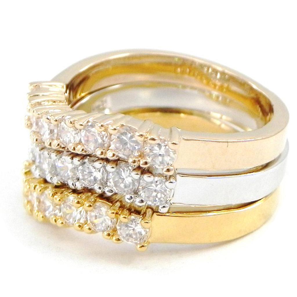 3-tone Gold Plated 'Pour La Vie' Alliance