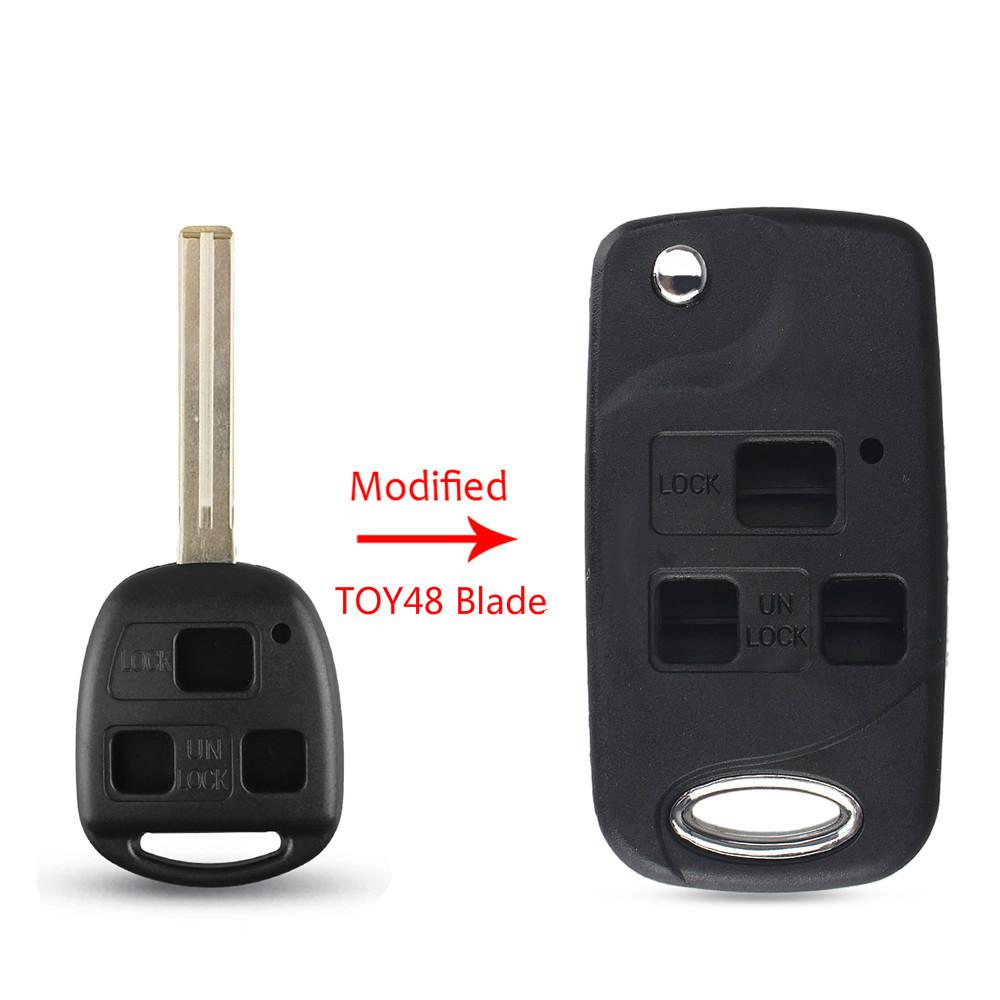 Modified Flip 2/3 Button Remote Key Shell Case For Toyota Rav4 Avalon Prado Tarago Camry Tarago For Lexus Es Rx Lx Gs Key