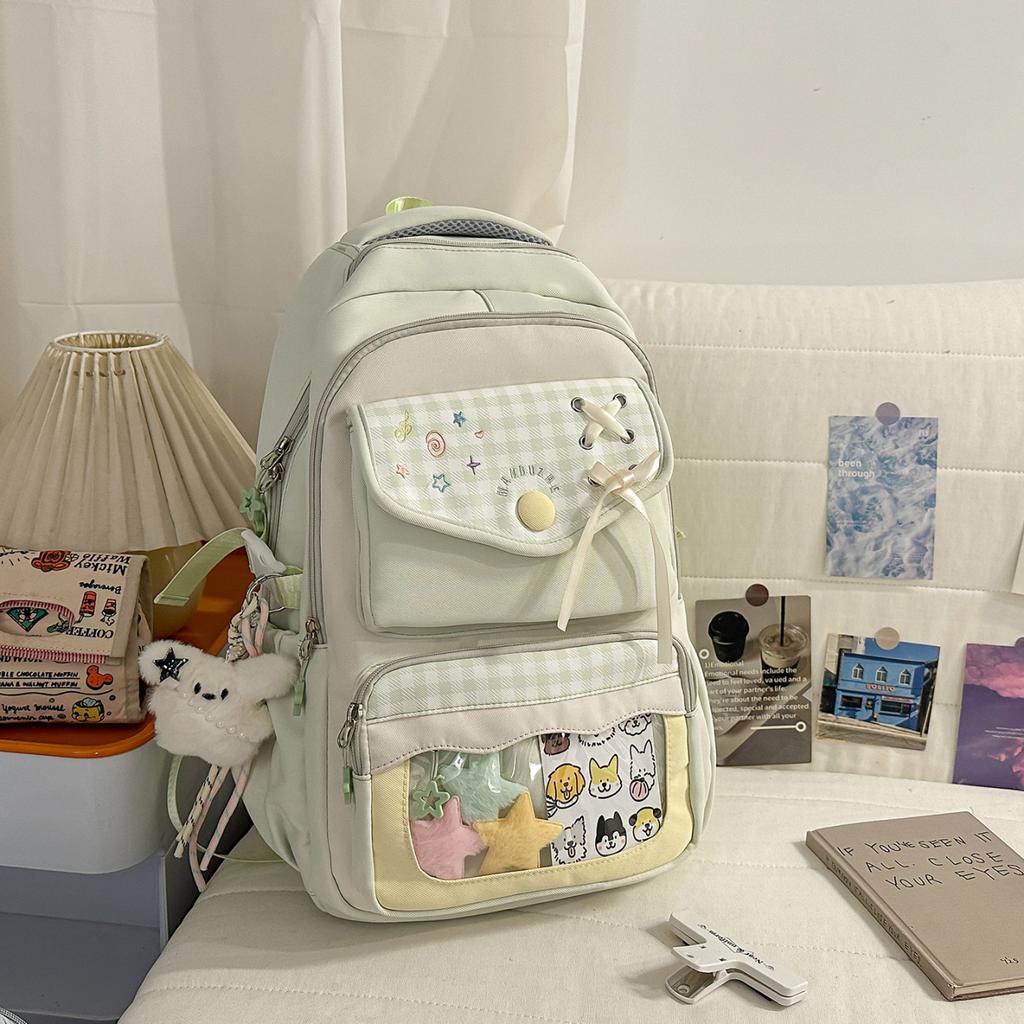 Schoolbag Japanese Cute Fresh Sweet Schoolbag Junior High School Students Large Capacity Backpack High Value Ins Niche Backpack