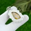 Natural Plume Agate Gemstone Pendant 925 Sterling Silver Jewelry For Girls