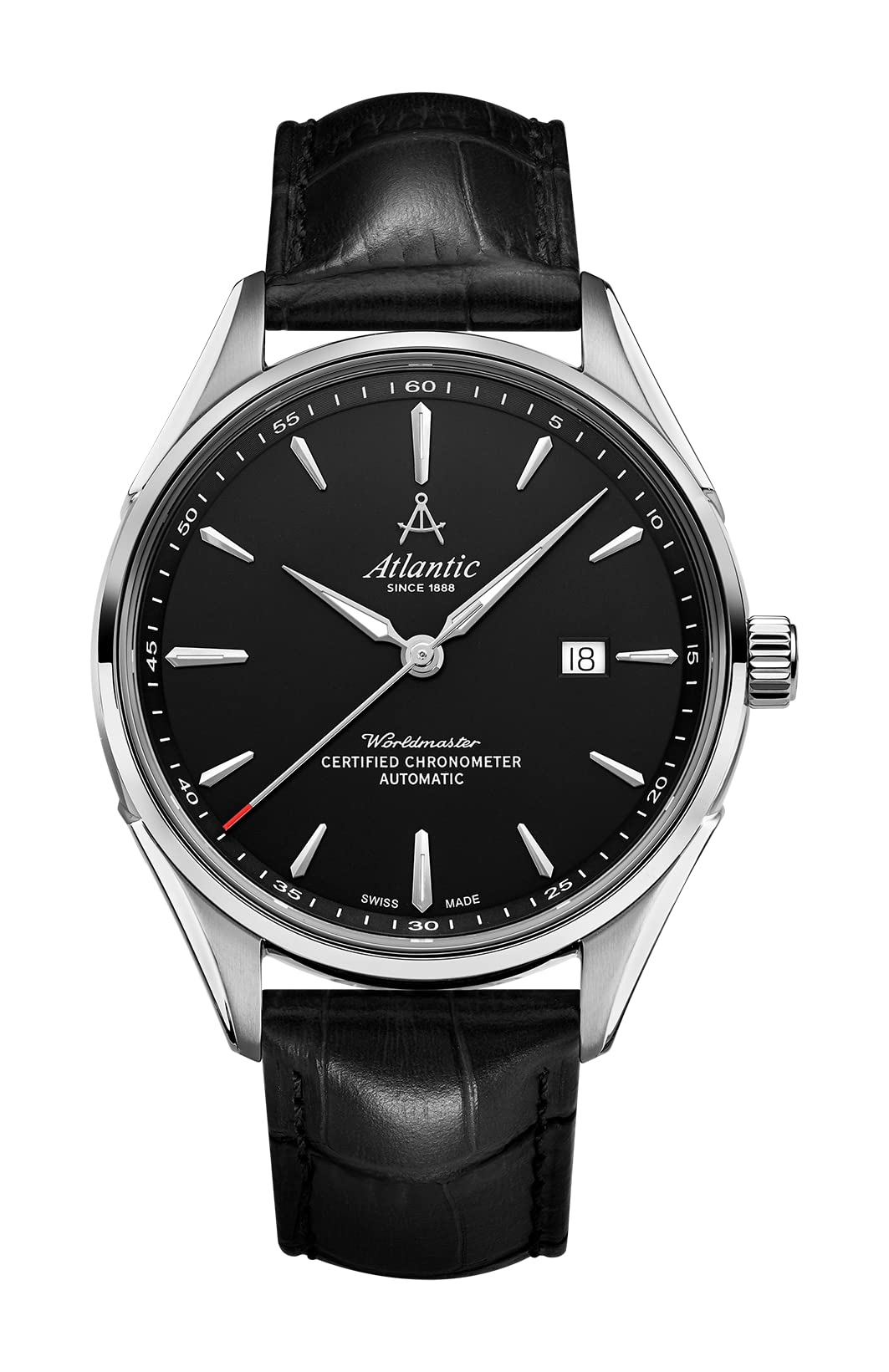 

Atlantic Automatic Black Watch, 52781.41.61, Men s,