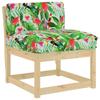 Floral Multicolored Cushion 80 x 40 x 12 cm Oxford Fabric