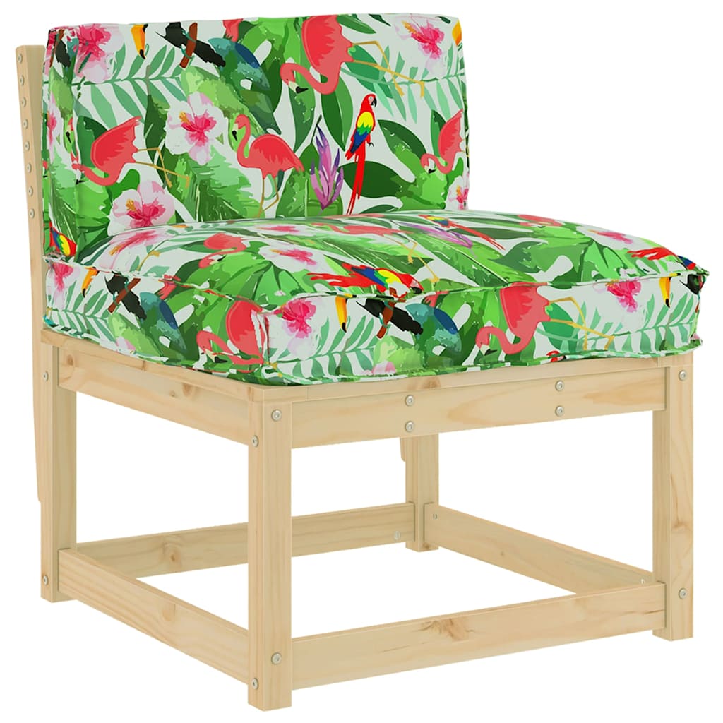 Floral Multicolored Cushion 80 x 40 x 12 cm Oxford Fabric