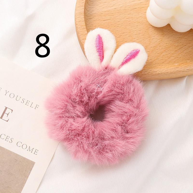 Autumn and Winter Rabbit Ears Fluffy Hair Ring Tied Hair Female Hair Head Rope