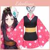 Slayer Kimetsu Demon No Yaiba Makomo Cosplay Costume Women Kimono Robes Suit