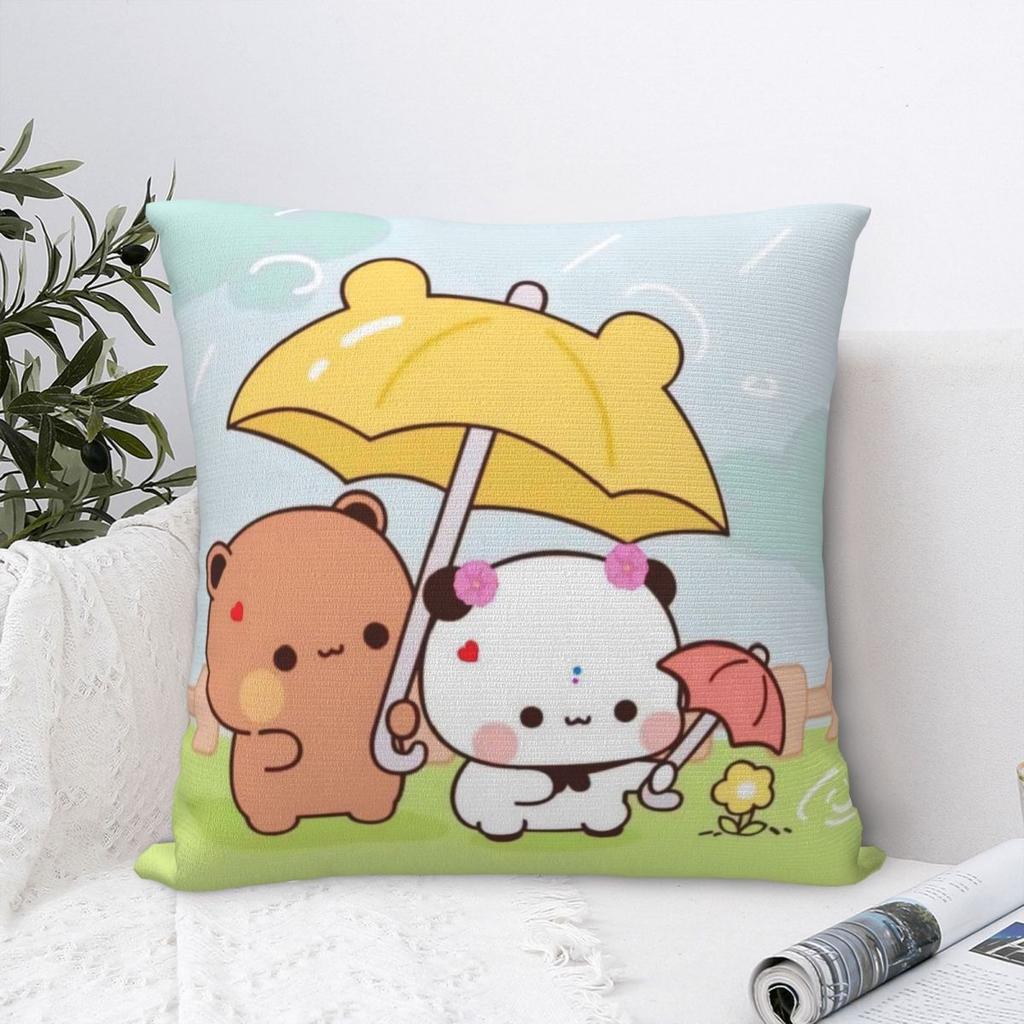 Bubu & Dudu In The Rain Pillow Case Fashion Pillow Cover Square Custom DIY Cushion Cover Pillowcases For Chair Home Decoration