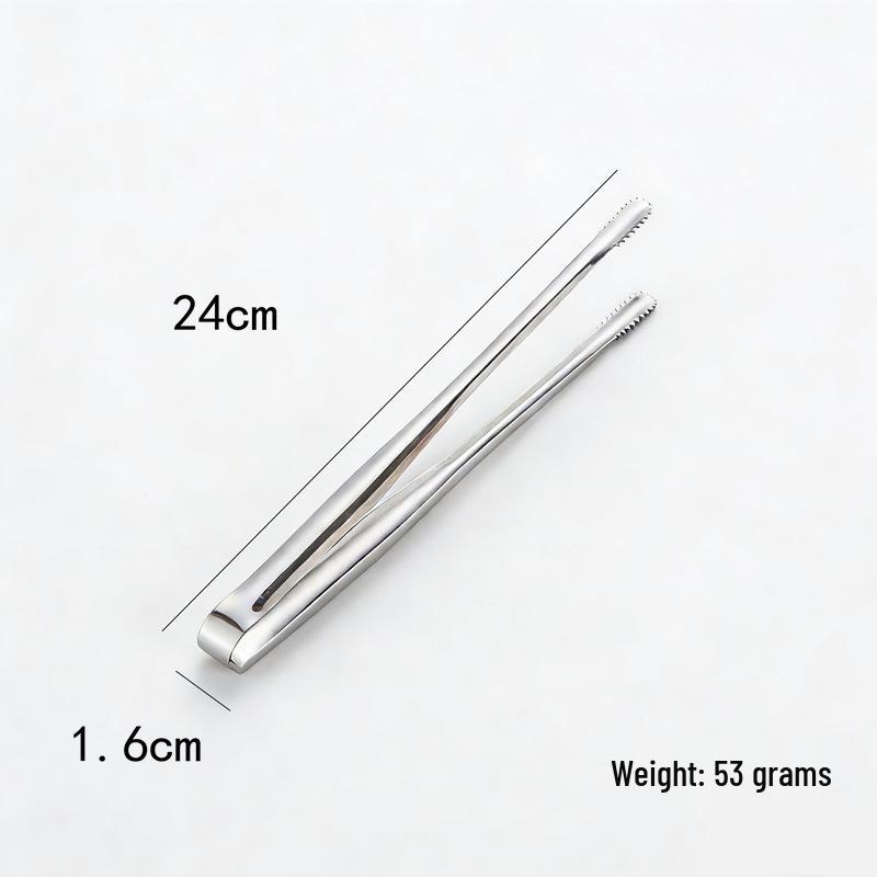 Korean & Japanese Style 304 Stainless Steel Chopstick & Steak Tongs with Teeth