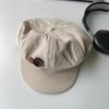 Vintage Corduroy Beret Hat For Women Korean Button Octagonal Cap Autumn Winter Painter Artist Hats Japanese Brown Peaked Caps