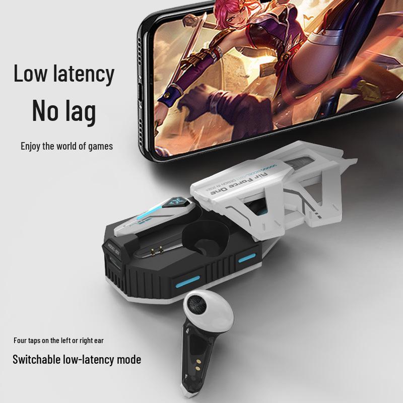 Mecha Trend Bluetooth Earphones: Gaming Pendant with Low Latency & High-Quality Sound