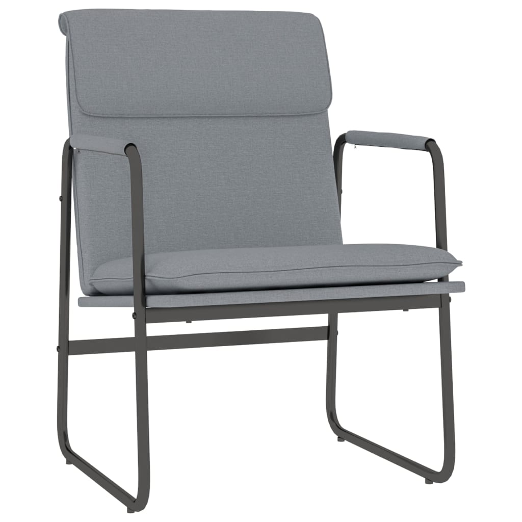 Lounge Chair Light Gray 55x64x80 cm Fabric