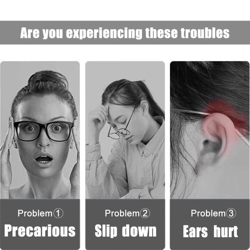 2 Pairs Glasses Anti-Slip Cover Ear Hook Silicone Anti-Slip Holder For Sunglasses Eyeglass Leg Temple Tips Black White Brown
